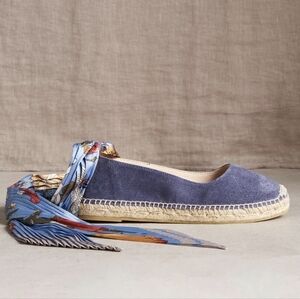 Gaimo Suede Lace Up Espadrille Navy
